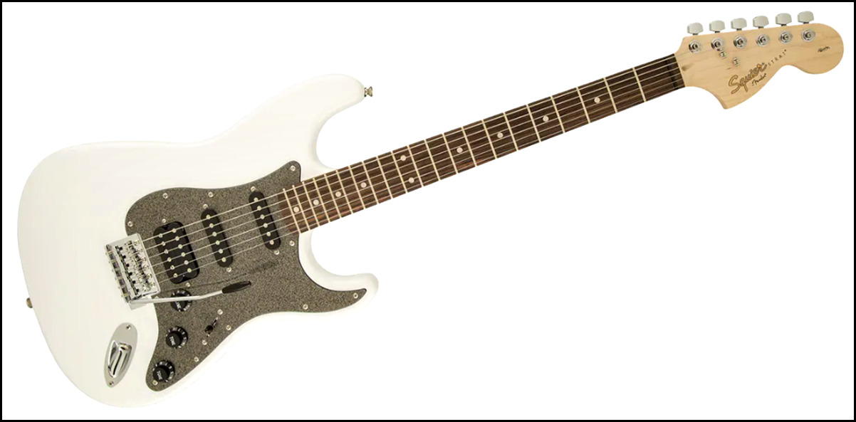 SQUIER ( スクワイヤ ) / Affinity Stratocaster HSS Olympic Whiteが安くてカッコイイ！ SQUIER ( スクワイヤ ) / Affinity Series Stratocaster HSS が安くてカッコイイ！ squier affinityのギターが安くてカッコイイ！初心者にオススメのギター！！【スクワイヤ】