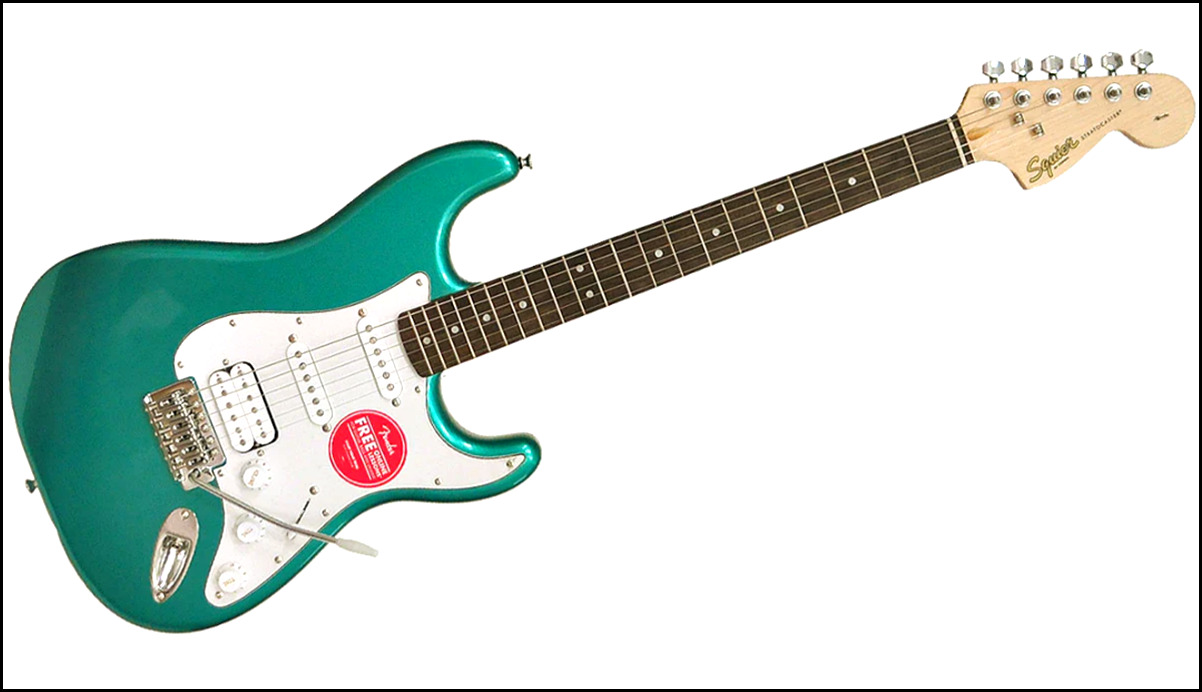 SQUIER ( スクワイヤ ) / Affinity Stratocaster HSS Laurel Race Greenが安くてカッコイイ！ SQUIER ( スクワイヤ ) / Affinity Series Stratocaster HSS が安くてカッコイイ！ squier affinityのギターが安くてカッコイイ！初心者にオススメのギター！！【スクワイヤ】