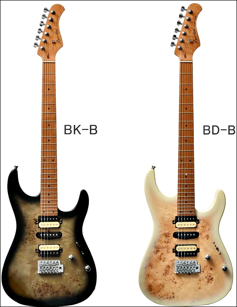 24フレット、ローステッドメイプル、HSHのギター BACCHUS IMPERIAL24-BP-RSM/M BL-B エレキギター バッカスのギターがカッコイイのに安い!UNIVERSE Seriesのローステッドメイプルネックが良さそう!【1万円代】