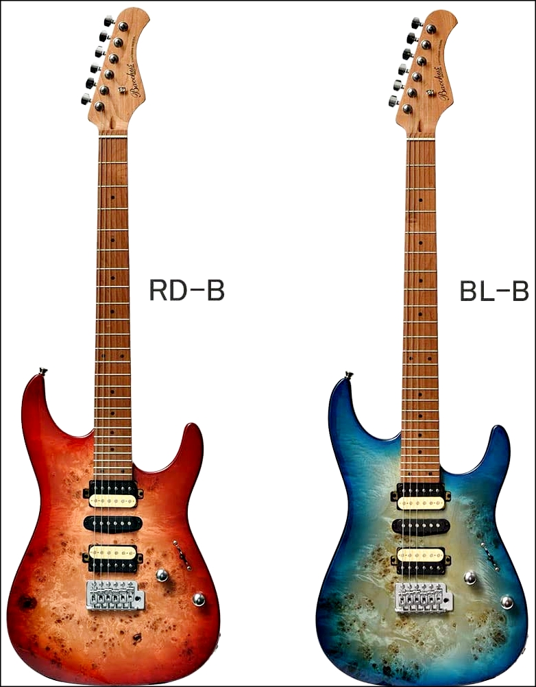 24フレット、ローステッドメイプル、HSHのギター BACCHUS IMPERIAL24-BP-RSM/M BL-B エレキギター バッカスのギターがカッコイイのに安い!UNIVERSE Seriesのローステッドメイプルネックが良さそう!【1万円代】